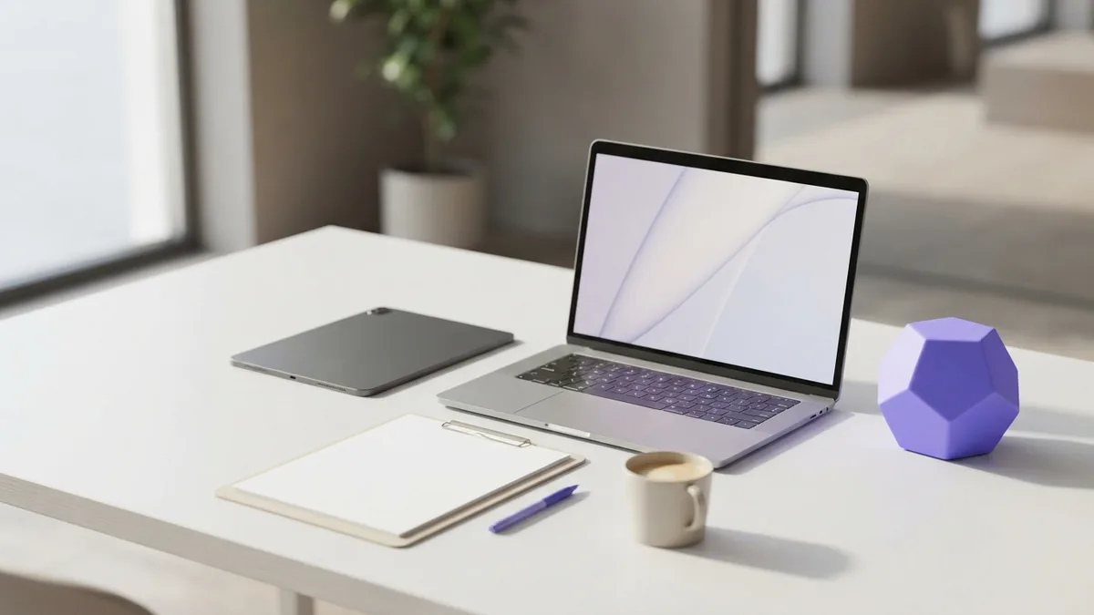 Minimal desk setup for planning a digital marketing learning path