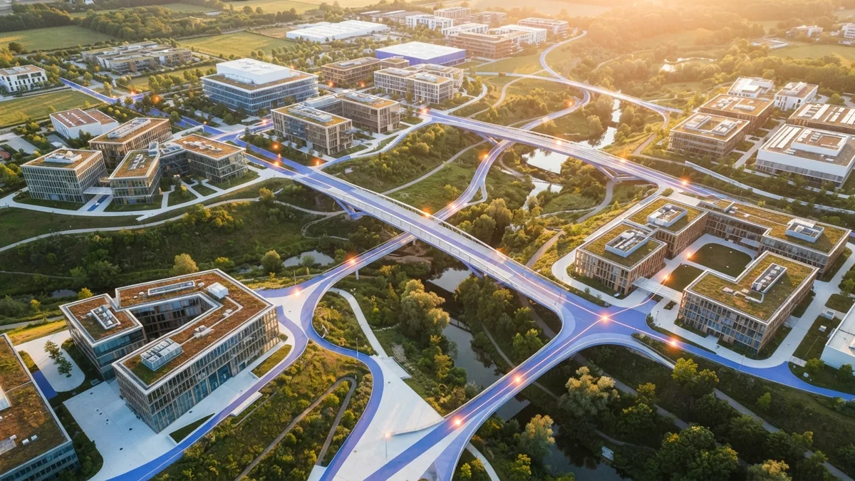 Connected paths across a landscape representing trusted SEO link building