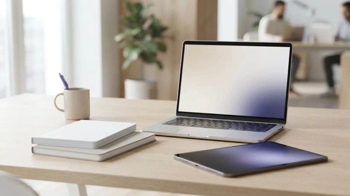 Clean workspace representing Shopify developer support and collaboration